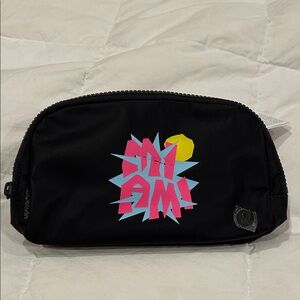 Lululemon Black Miami everywhere Belt Bag with Bold Graphic